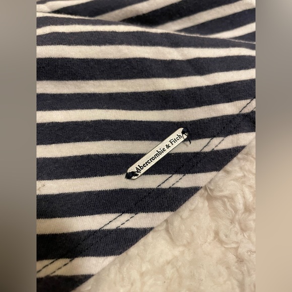 Abercrombie & Fitch navy striped open back dress - Picture 5 of 7